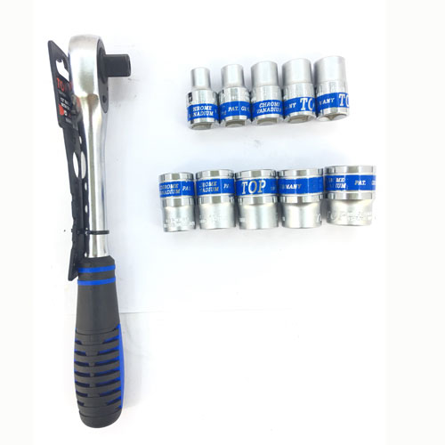 Bộ Tuýt 16 Chi Tiết 1/2" Gồm 15 Đầu Khẩu 8 - 24mm  Kèm Tay Vặn Tự Động