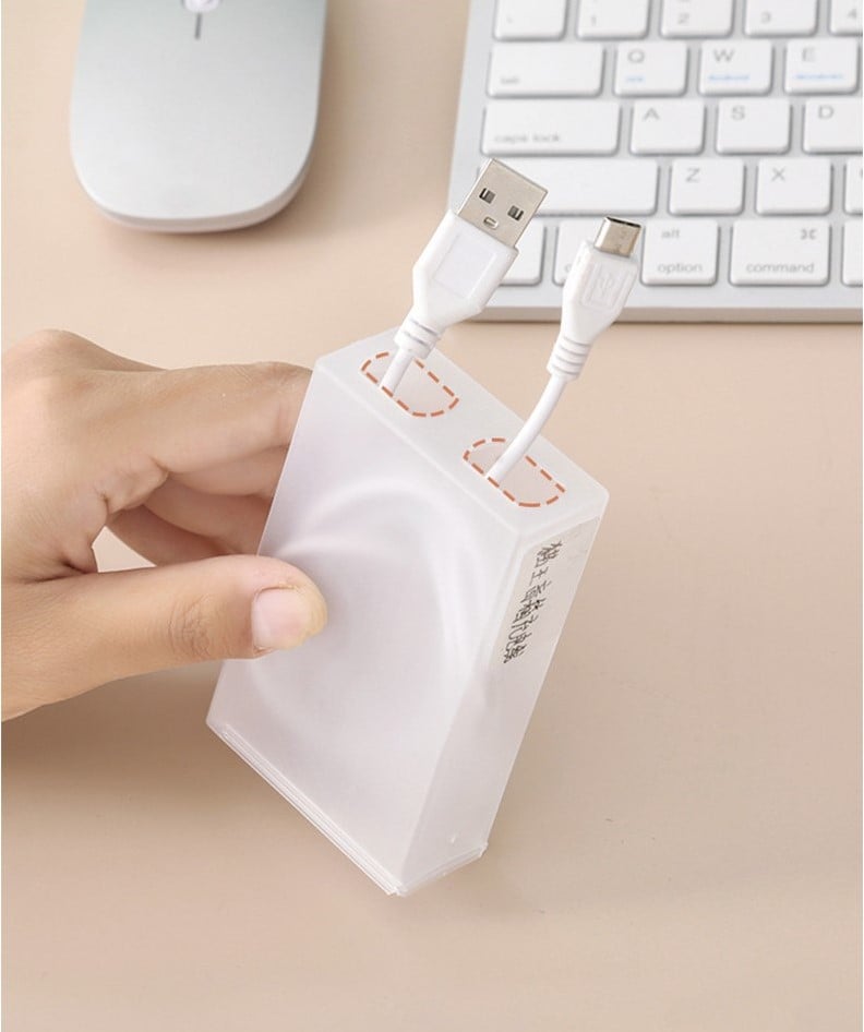 Set Khay và 5 hộp sắp xếp dây điện, cáp, tai nghe