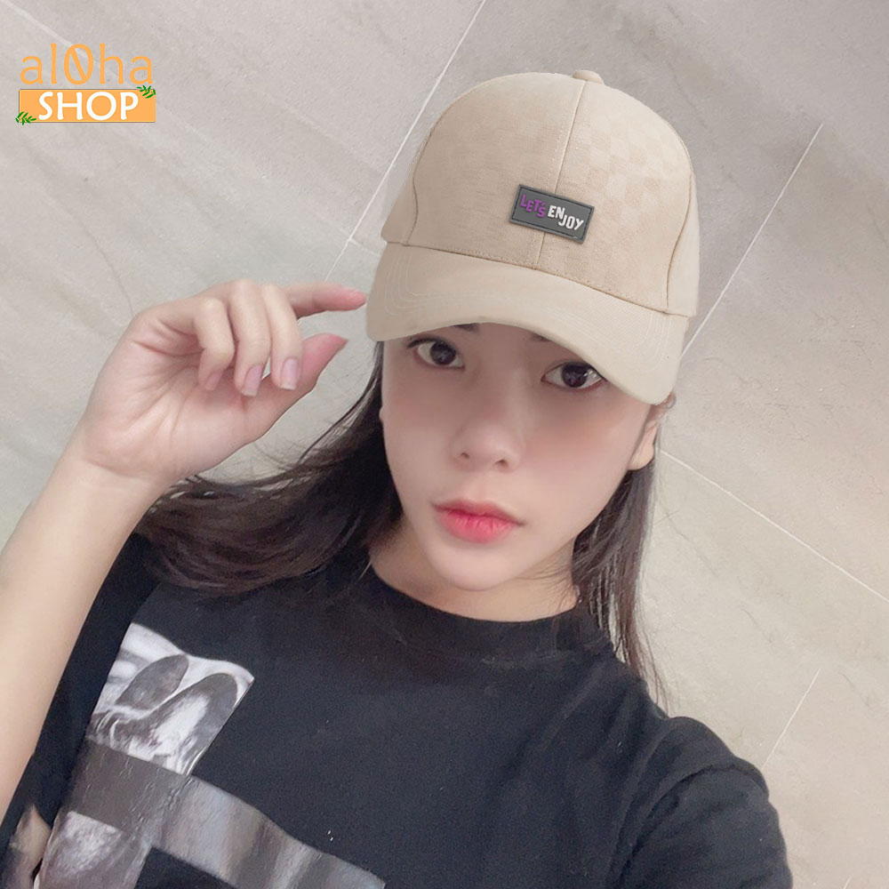 Mũ lưỡi trai kết thêu tem LET'S ENJOY - nón Ulzzang unisex nam nữ chống nắng - al0ha Shop