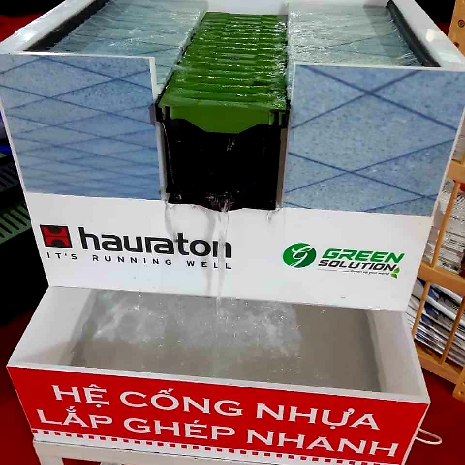 Cống thoát nước lắp ghép HAURATON [Pro -100/T010]: Nhập khẩu ĐỨC, hiệu suất gấp 2 cống truyền thống, thẩm mỹ, không mùi, giảm lắng cặn, kháng hóa chất.