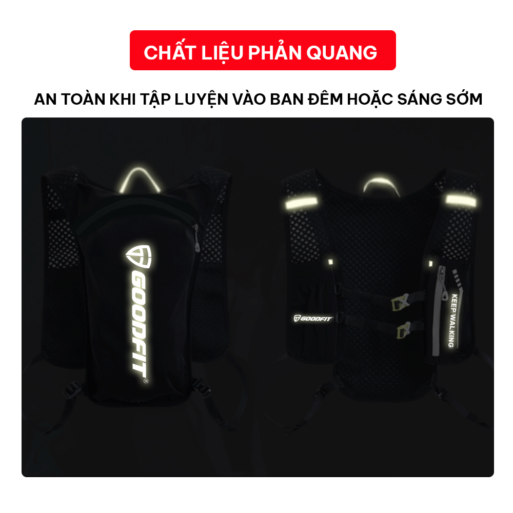 Vest nước, balo chạy bộ, đạp xe, leo núi dã ngoại thể thao Goodfit GF302RV