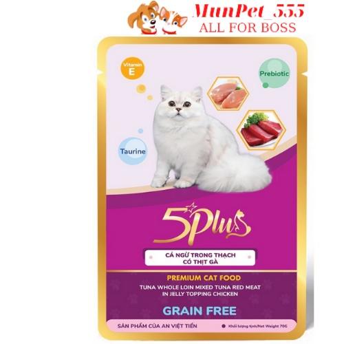 Pate 5plus gói 70g - Kích thích vị giác cho mèo các vị