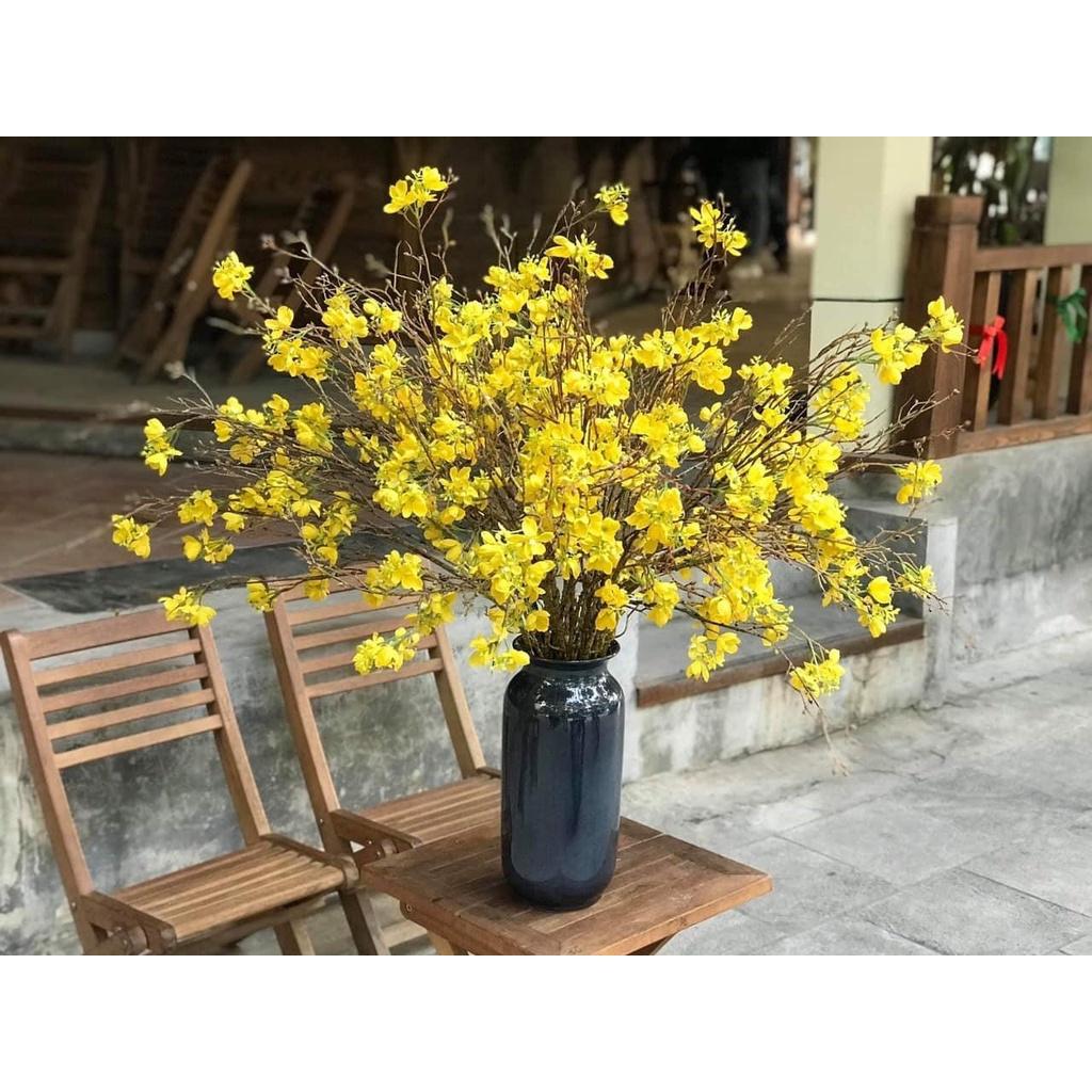 Bình Hoa Lọ Hoa Dáng Quả Bí Men Hỏa Biến Gốm Sứ Bát Tràng - Gốm Bích