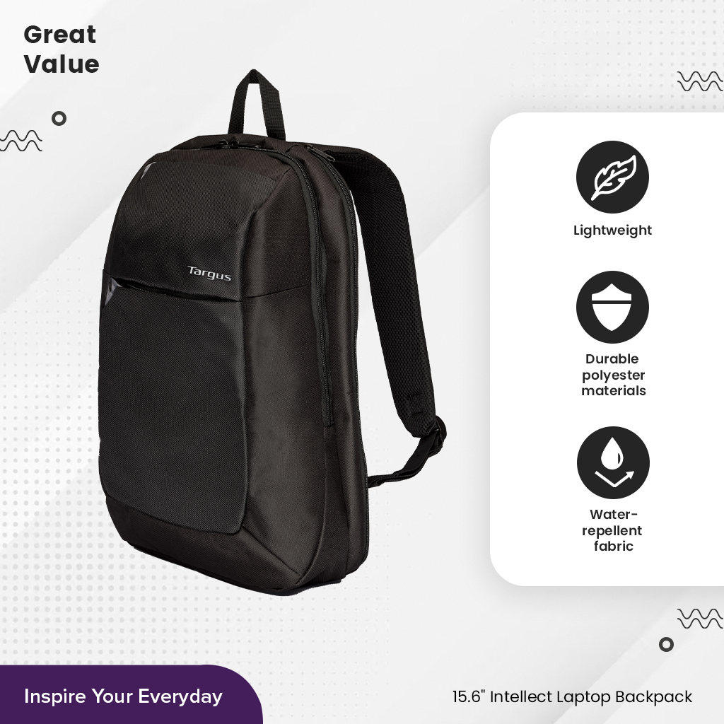 Balo laptop Targus 15.6&quot; TBB565 bộ sưu tập Intellect- Hàng Chính Hãng