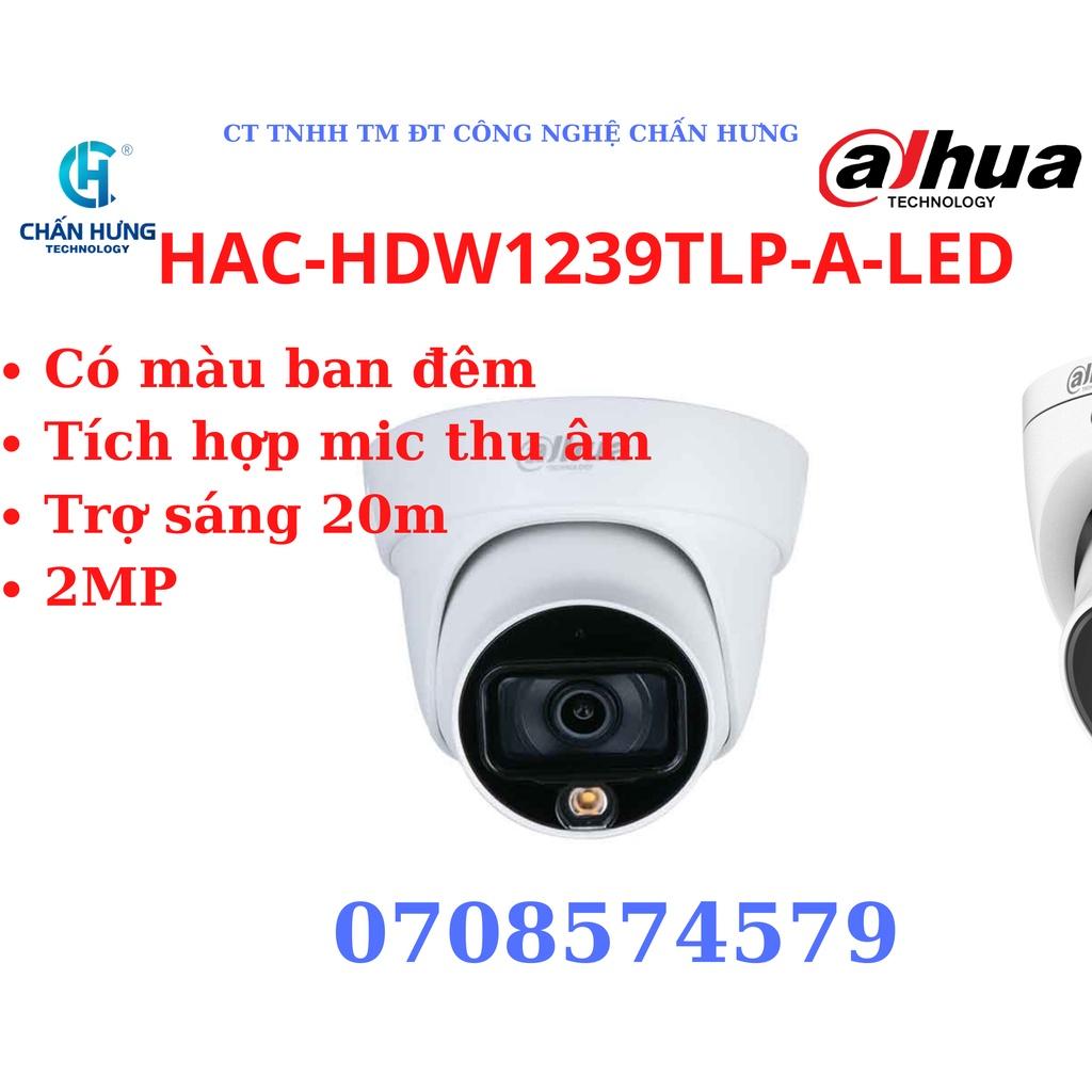 Camera Analog DAHUA HDW1239TLP-A-LED 2MP Full Color - Hàng chính hãng