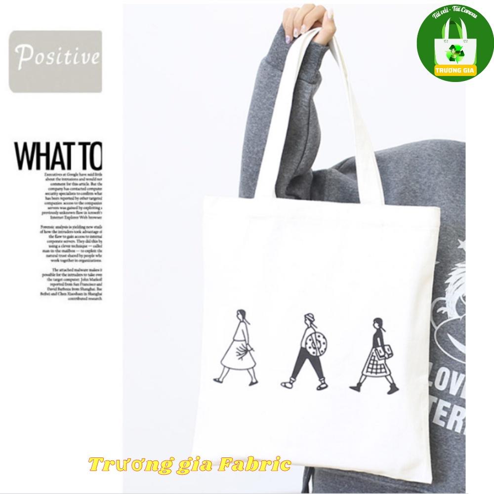 TúI tote Vải canvas Be in hình LETTER không khóa kéo 26x33 Trương Gia Túi Vải - Túi Canvas