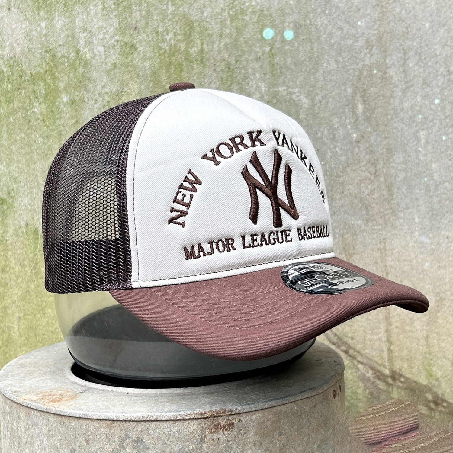 Mũ lưỡi trai, nón kết NY Yankees vải kaki phối lưới phong cách thời trang đường phố