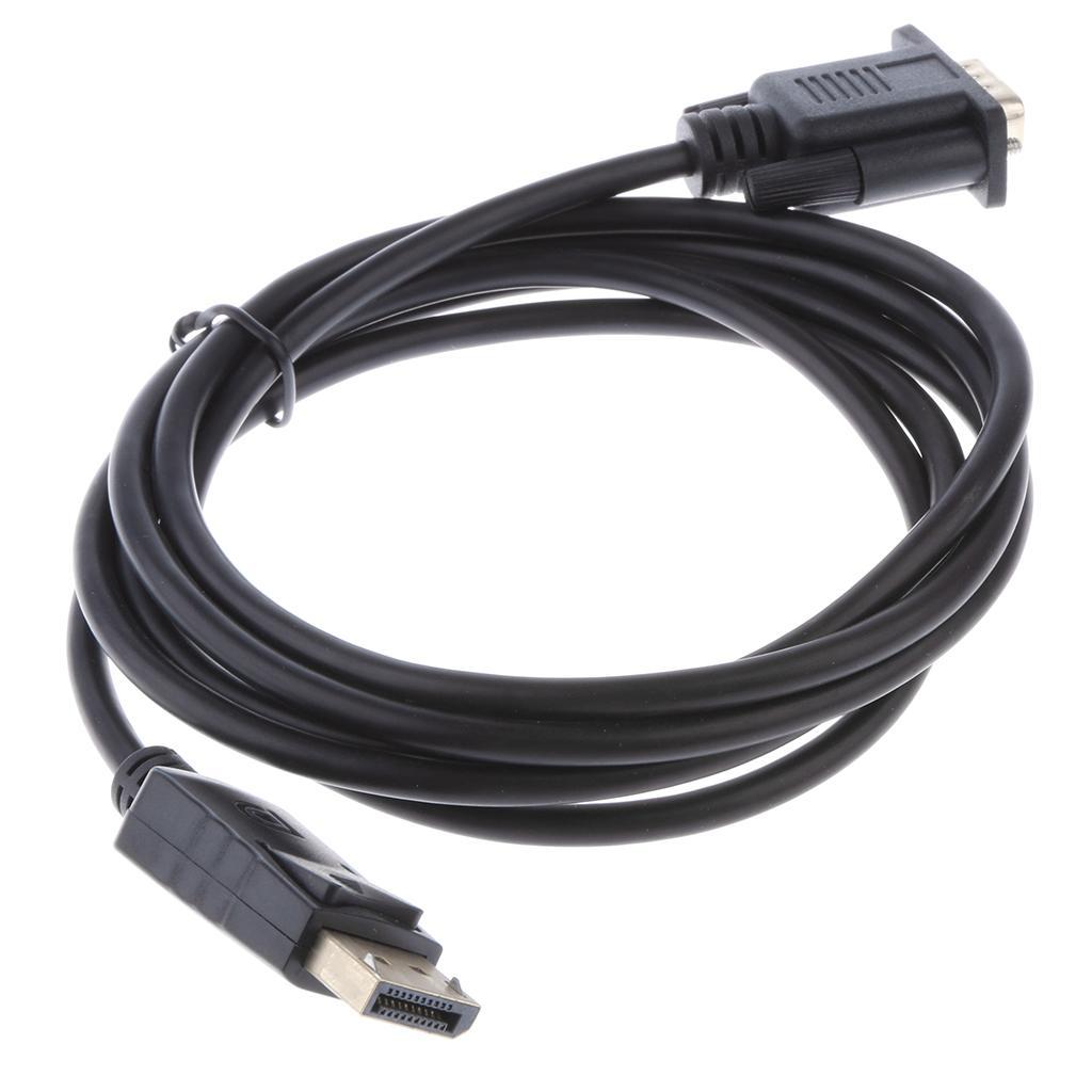 6FT 1080P DP DisplayPort To VGA Cable Connector Adapter For Laptop Computer