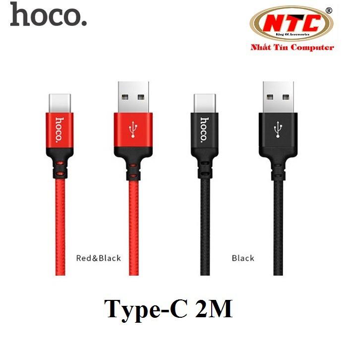 Cáp sạc dây dù Hoco X14 dài 2M cổng Type-C (Hỗ trợ sạc nhanh) - Hãng phân phối