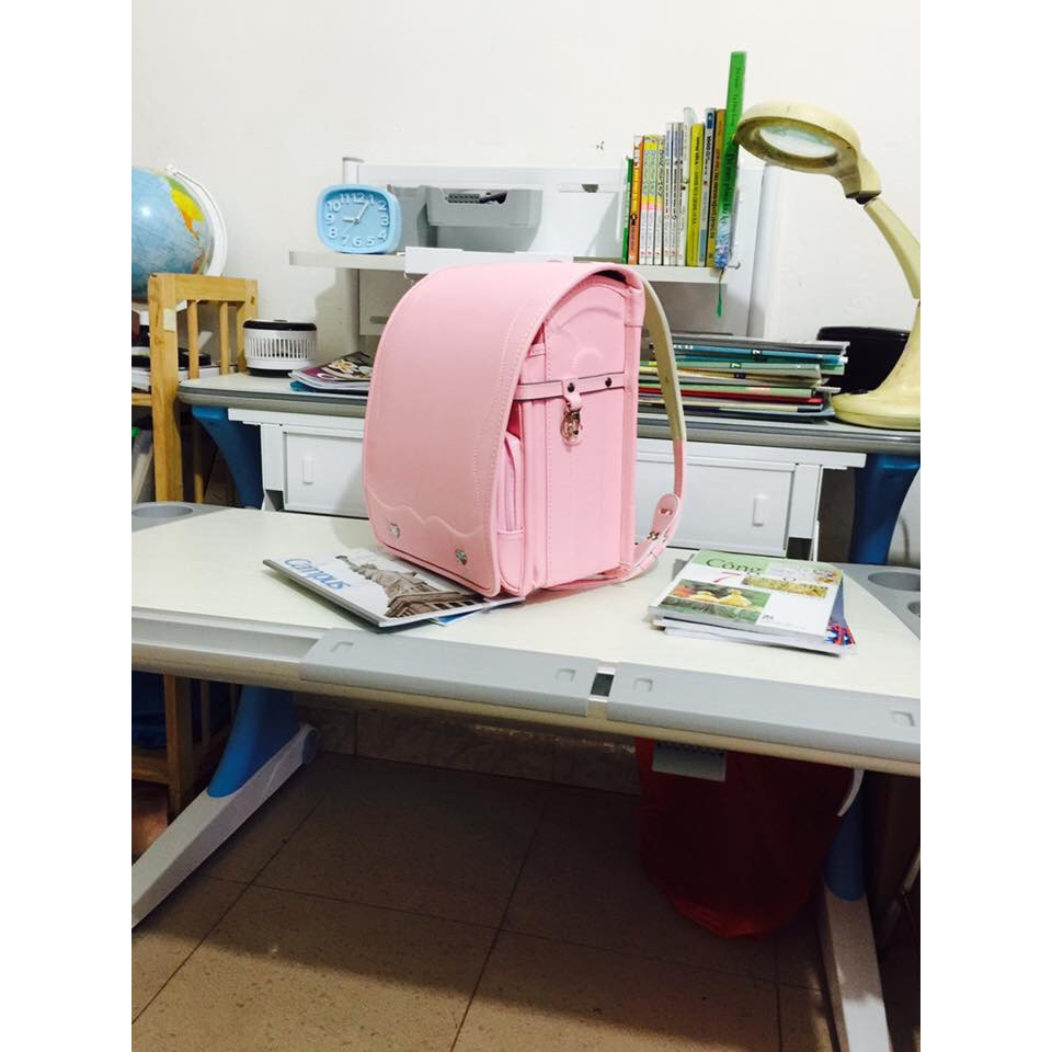 Ba lô chống gù lưng Nhật bản màu hồng cho bé gái size L