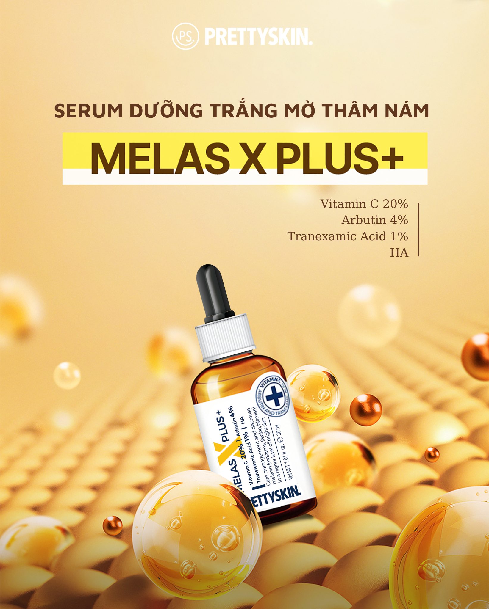 Serum Melas X Plus+ Prettyskin 30ml