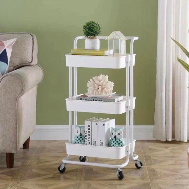 KỆ SẮT 3 TẦNG CÓ BÁNH XE TIỆN LỢI