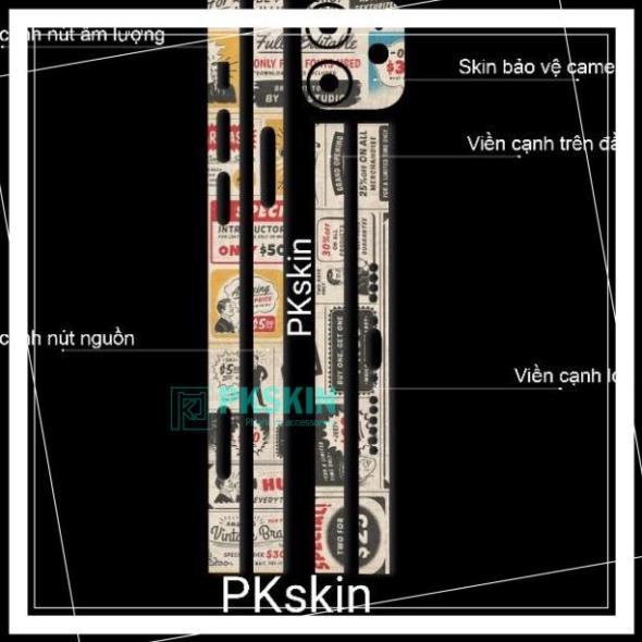 Miếng dán skin viền in hình cho iPhone 12, 12 pro, 12 pro max, 12 mini theo yêu cầu