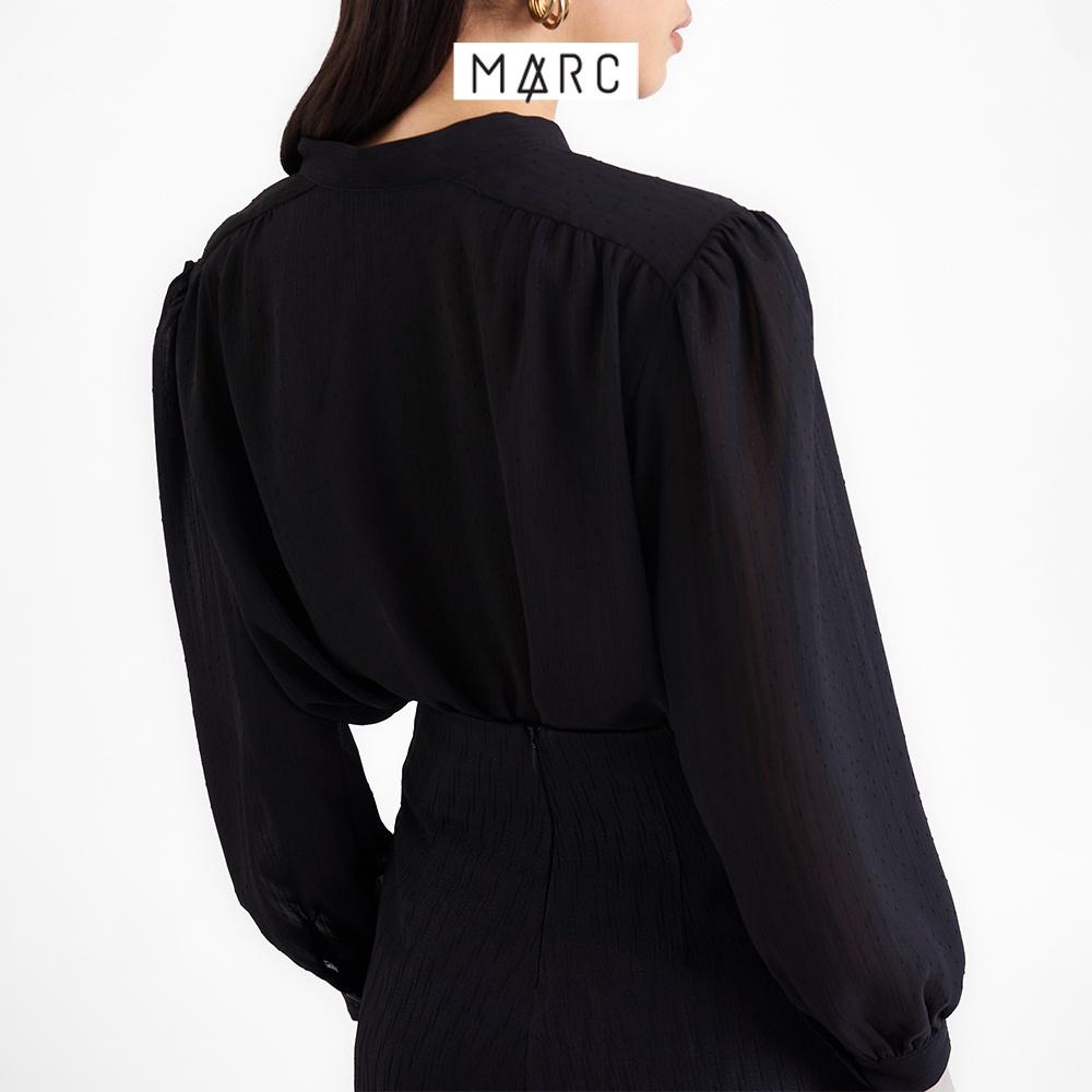 Áo kiểu sơ mi nữ MARC FASHION tay dài cổ tim cột nơ FANT092622