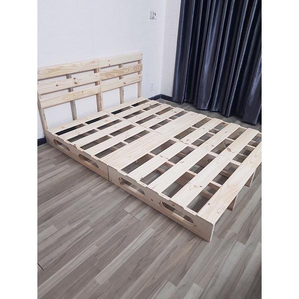 GIƯỜNG PALLET CHÂN CAO 20CM CÓ ĐẦU GIƯỜNG GIÁ RẺ