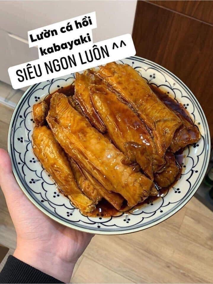 Lườn cá hồi sốt kabayaki túi 600gam ăn liền