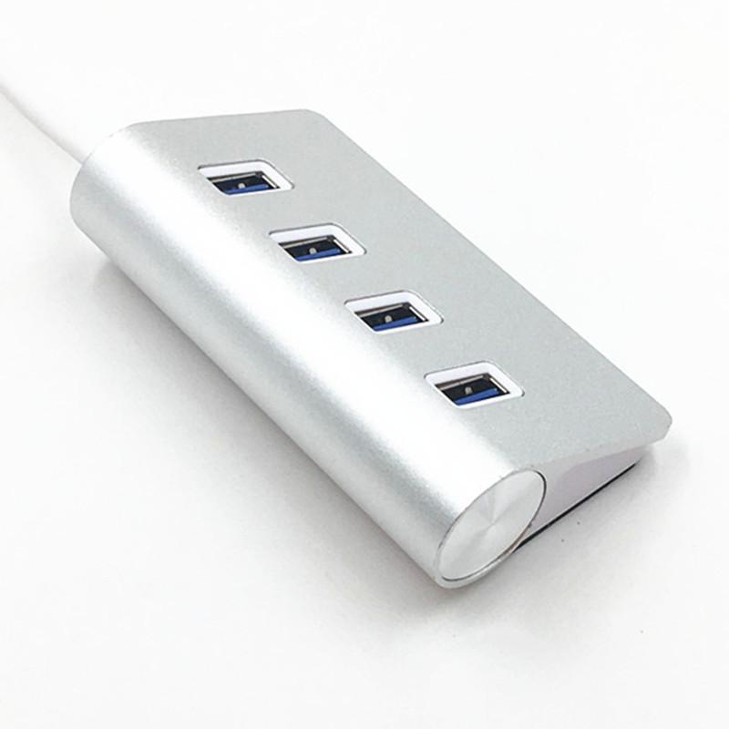 Giá thấp nhất hợp kim nhôm usb3.0 splitter hub trung tâm một kéo bốn máy tính mở rộng đa giao diện mở rộng chuyển đổi dòng mở rộng