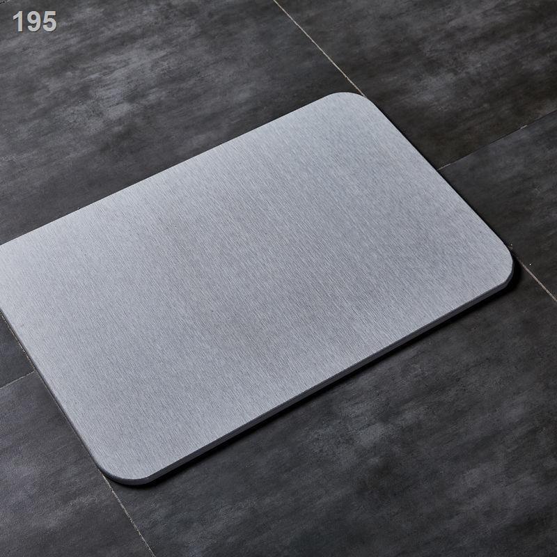 Diatom bùn mềm thảm diatomite thấm nước lau chân nhà bếp nhanh khô phòng tắm chống trượt trải sàn đẹp