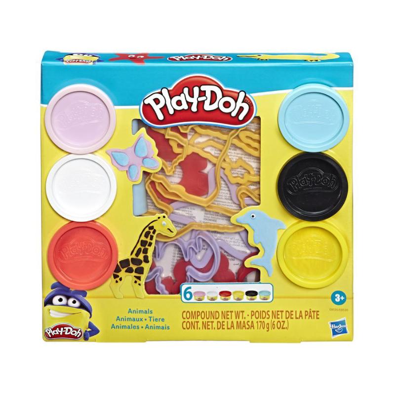 Đồ Chơi PLAYDOH Combo Khuôn Tạo Hình Thế Giới Động Vật Và Bột Nặn 4 Màu Mini CBE8535/E8530-23241