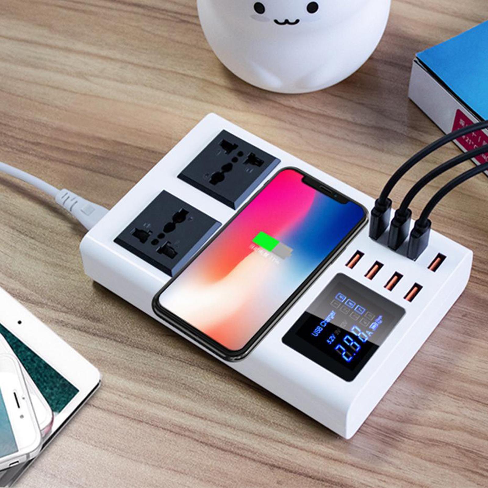 Multiple USB Charger 40W/8A Desktop Charging Station for Phones and More