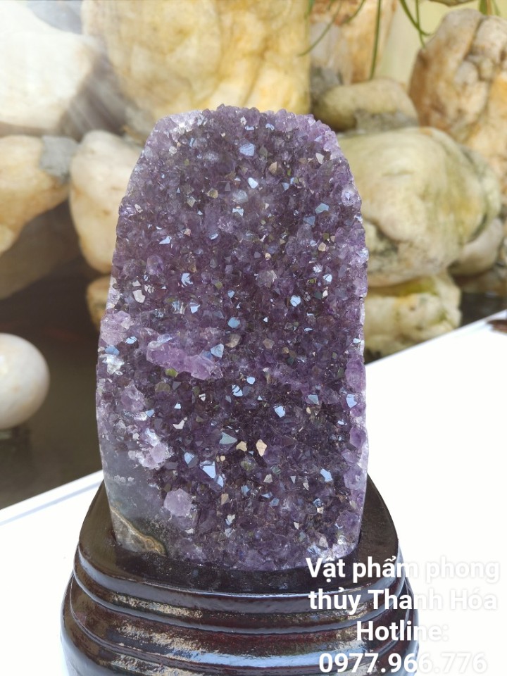 Bông Đá Thach Anh Tím Tự Nhiên Loại A - Đá Phong Thủy
