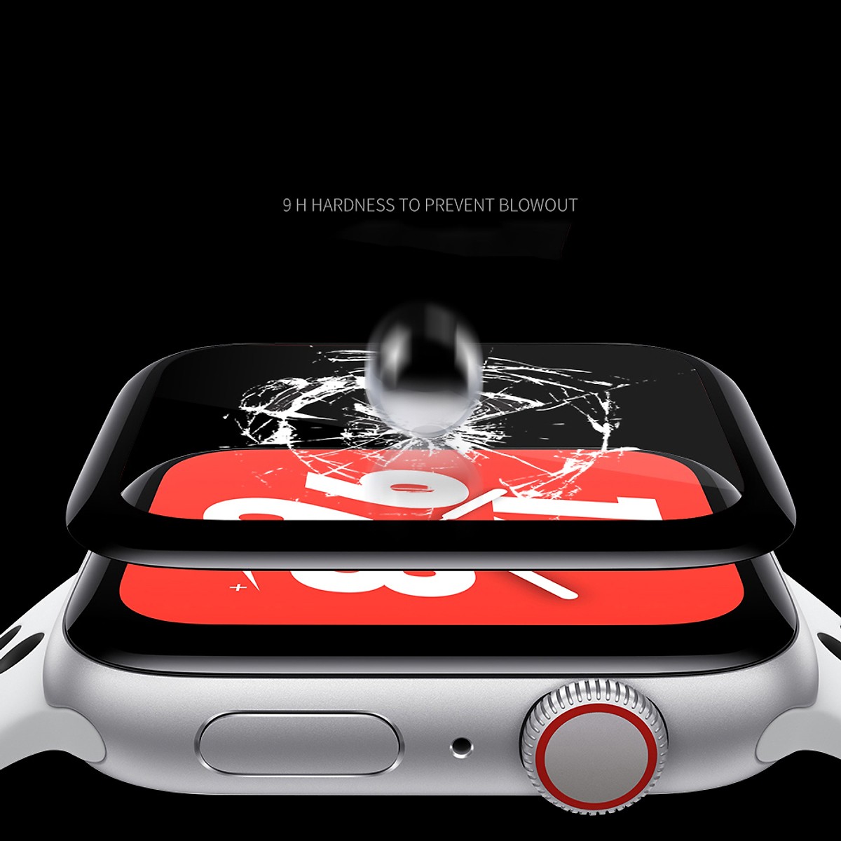 Miếng dán kính cường lực Full 4D cho Apple Watch 38mm hiệu Coteetci - Hàng chính hãng