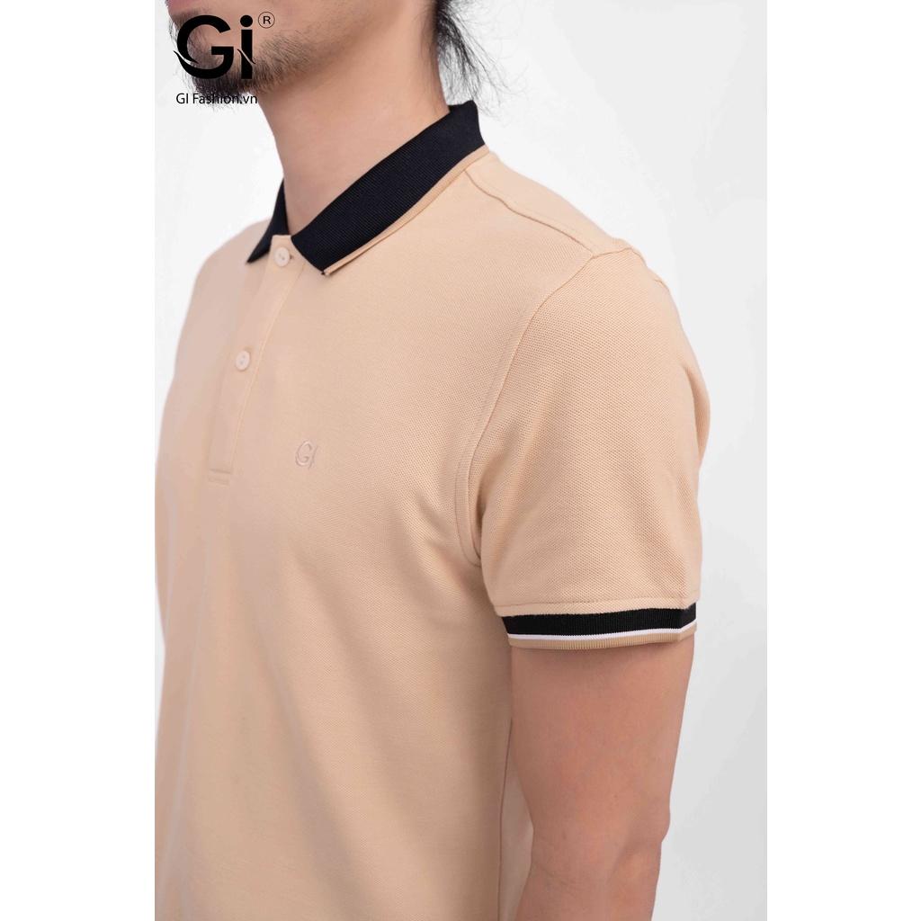 Áo Polo nam màu vàng bò, chất liệu cotton co giãn thấm 4 chiều hút mồ hôi (MPC30305
