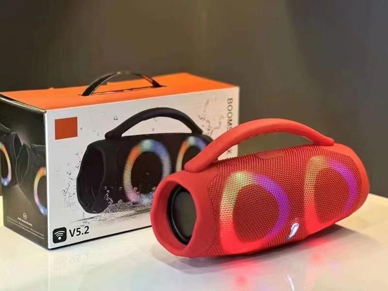 Loa bluetooth công suất cao 100W di động RGB ánh sáng nhiều màu sắc chống nước loa siêu trầm không dây âm thanh nổi 360 độ TWS FM boombox Color: Grey Small