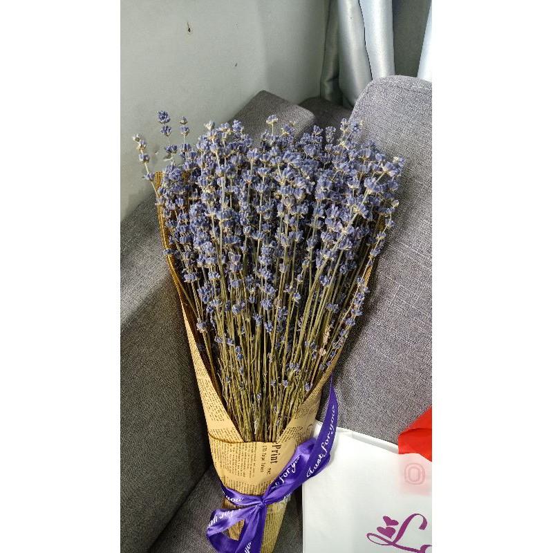 Bó hoa oải hương lavender khô bó giấy báo FREE SHIP Tặng túi thơm