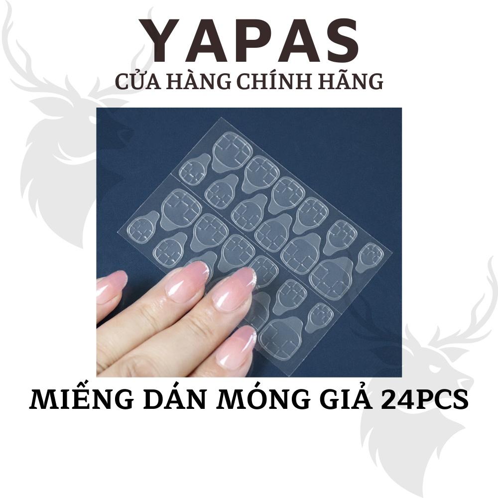 Miếng dán móng giả Yapas 24pcs , miếng keo đa năng gắn móng úp nail chuyên dụng