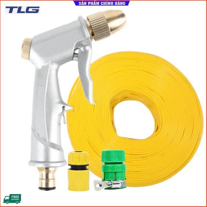Rửa xe tưới cây Bộ dây và vòi xịt tăng áp lực nước 300% loại 30m cút nhựa,nối nhựa 206701