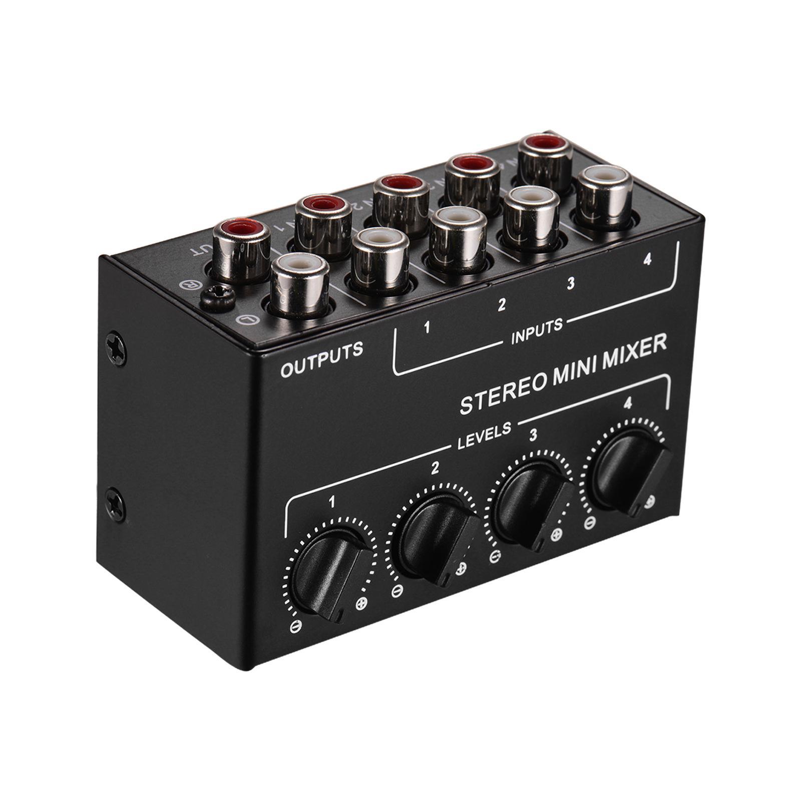 Mini Audio Mixer Portable Passive Mixer for Live and Studio CD Player Tablet