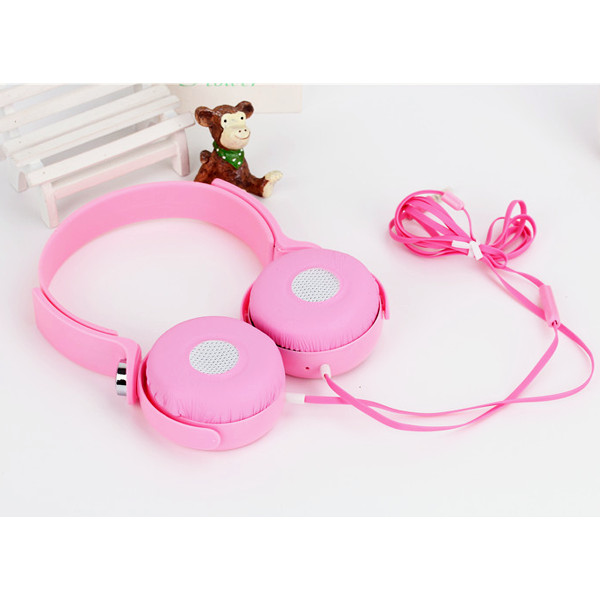 Tai Nghe Headphone KT-30 Màu Hồng Họa Tiết Dễ Thương