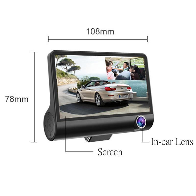 Camera Hành Trình Ô Tô 3 Ống Kính WDR Full HD 1080 Tặng Kèm Camera Lùi Cao Cấp AZONE