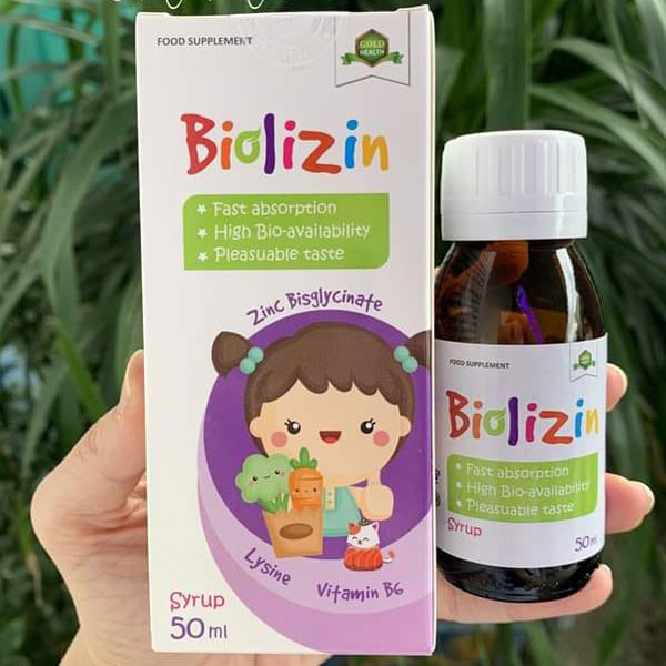 BIOLIZIN Kẽm Hữu Cơ Nhập Khẩu Châu Âu 50ml Tăng cường sức đề kháng cho trẻ