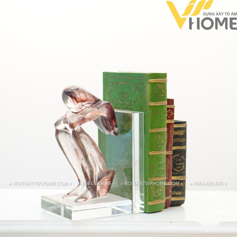 Đồ decor trang trí nội thất chặn sách kiểu dáng nghệ thuật, sang trọng, hiện đại DDB 00387