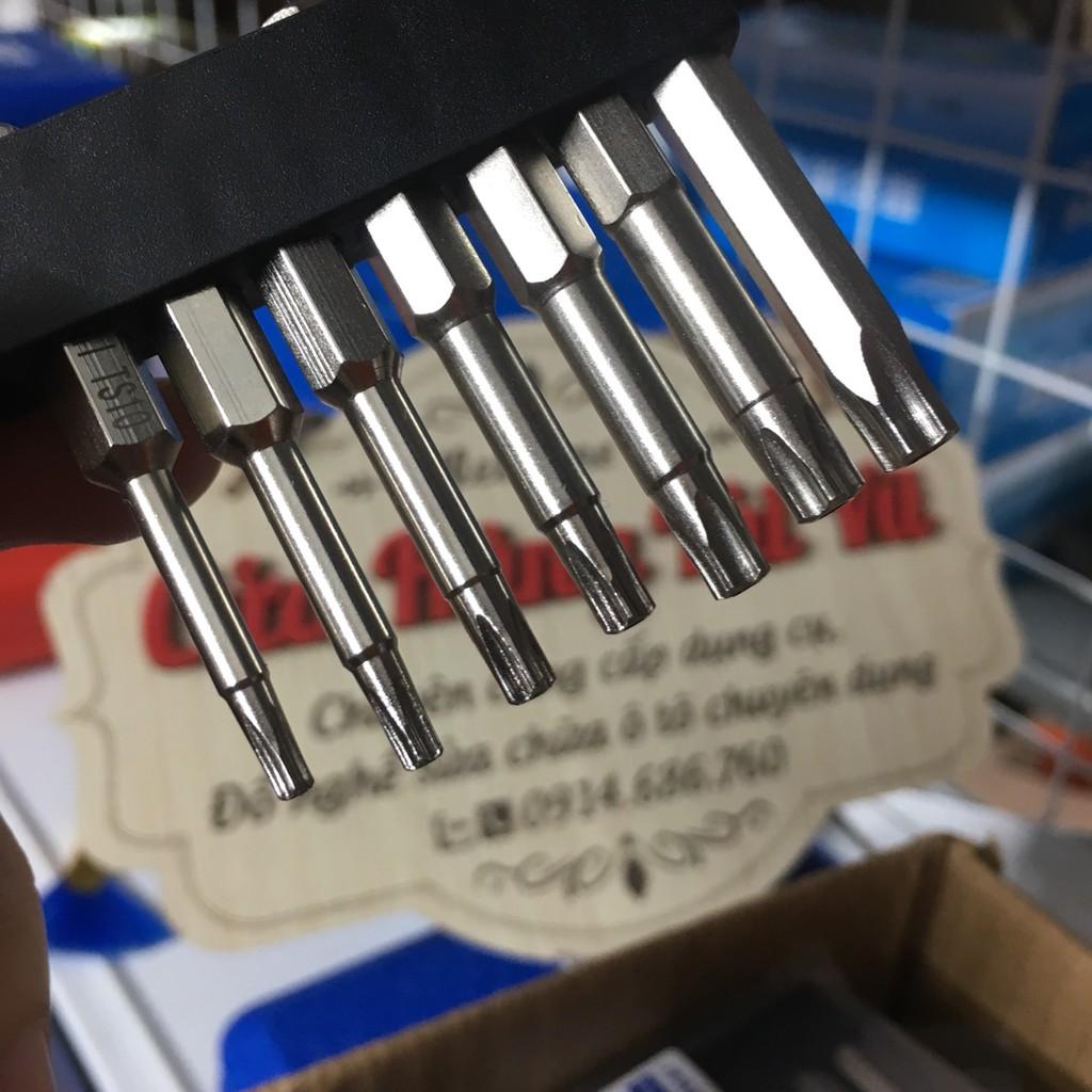 Bộ 7 mũi hoa dâu 5 cạnh, có lỗ THÉP CỨNG