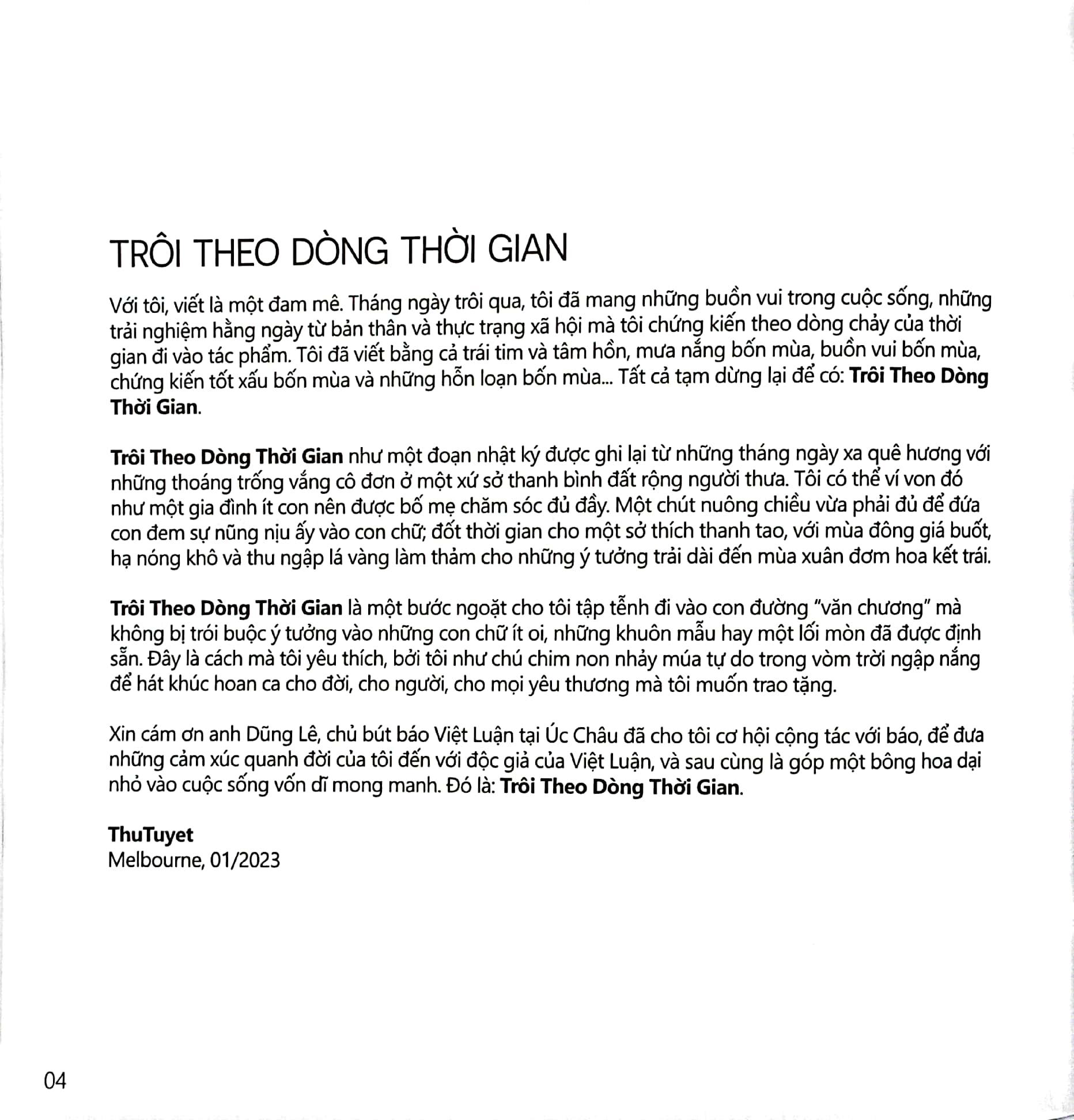 Trôi Theo Dòng Thời Gian