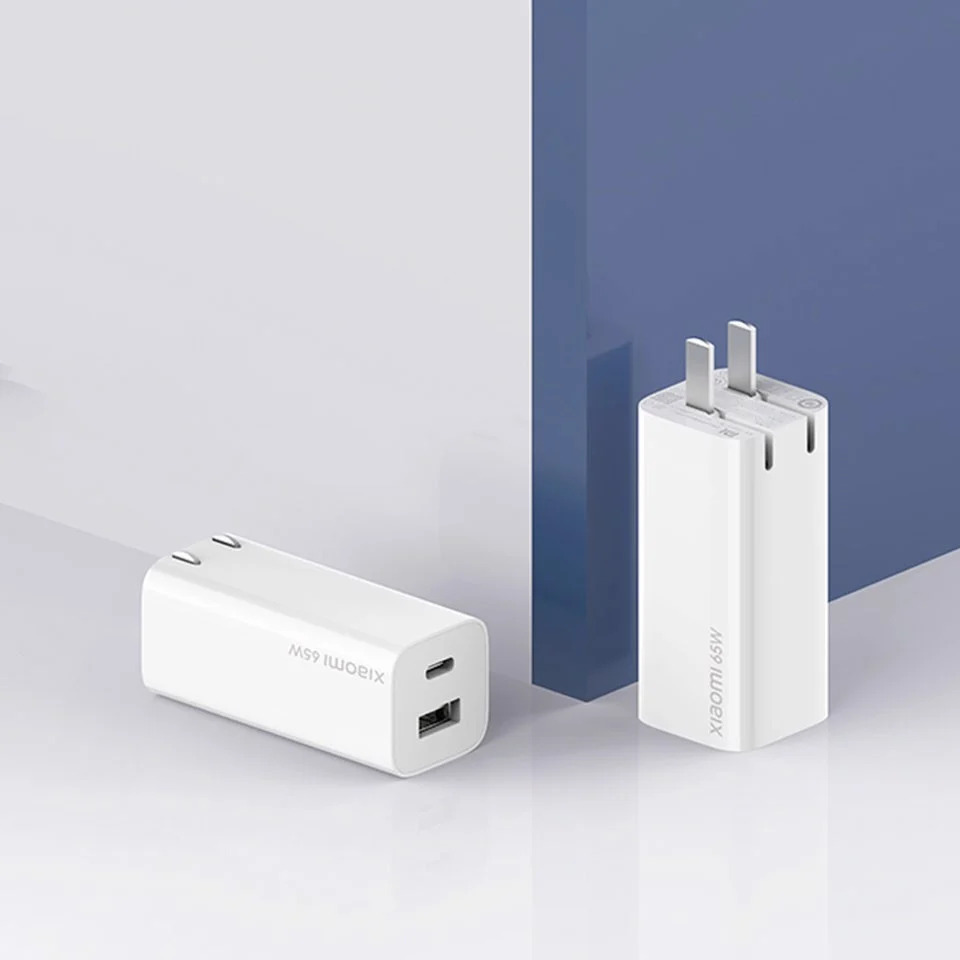 Cốc sạc Xiaomi 65W GaN (Type A &amp; Type C) -Hàng Nhập Khẩu