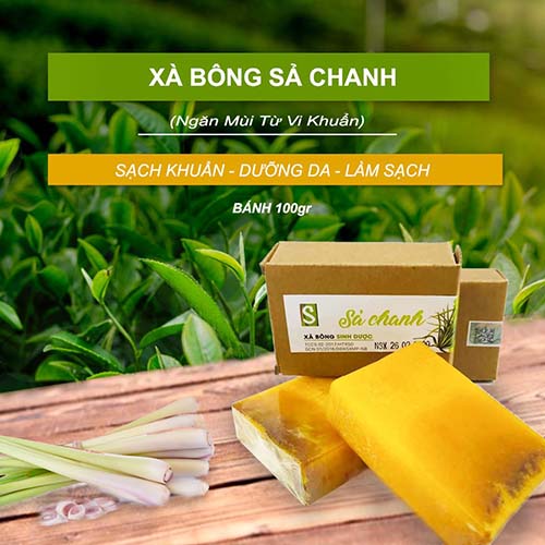 Xà bông Sinh Dược Sả chanh (100 gram) - Hương thơm tự nhiên