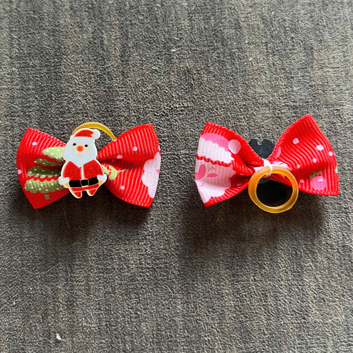 NƠ KẸP TÓC CÀI TÓC BUỘC TÓC GIÁNG SINH NOEL DỄ THƯƠNG MÃ 20 XINH XẮN CHO THÚ CƯNG CHÓ MÈO