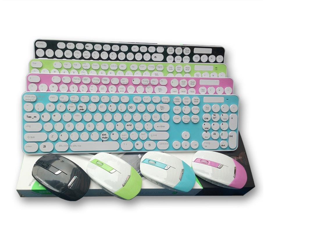 Đảm Bảo Chất Lượng Thành Phố Fangyuan Bộ Bàn Phím Không Dây HK3960 Chocolate Punk Keycap 2.4G Không Giới Hạn Bàn Phím Chuột Bộ