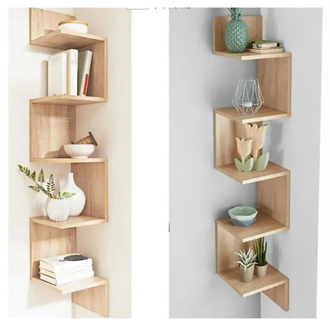 Kệ Gỗ Treo Góc Tường 5 Tầng Tundo CTKT411 KT 125x25x25cm
