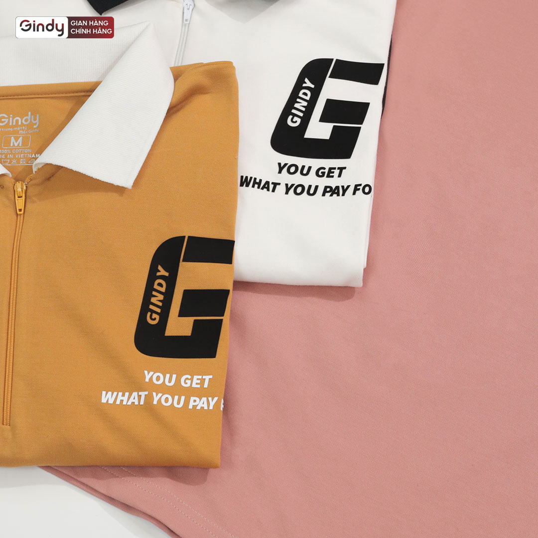 Áo thun polo nam nữ form rộng GINDY phông unisex thời trang Hàn Quốc Local Brand A074
