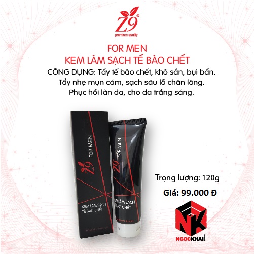 KEM LÀM SẠCH TẾ BÀO CHẾT FOR MEN Z9 TUÝP 120G