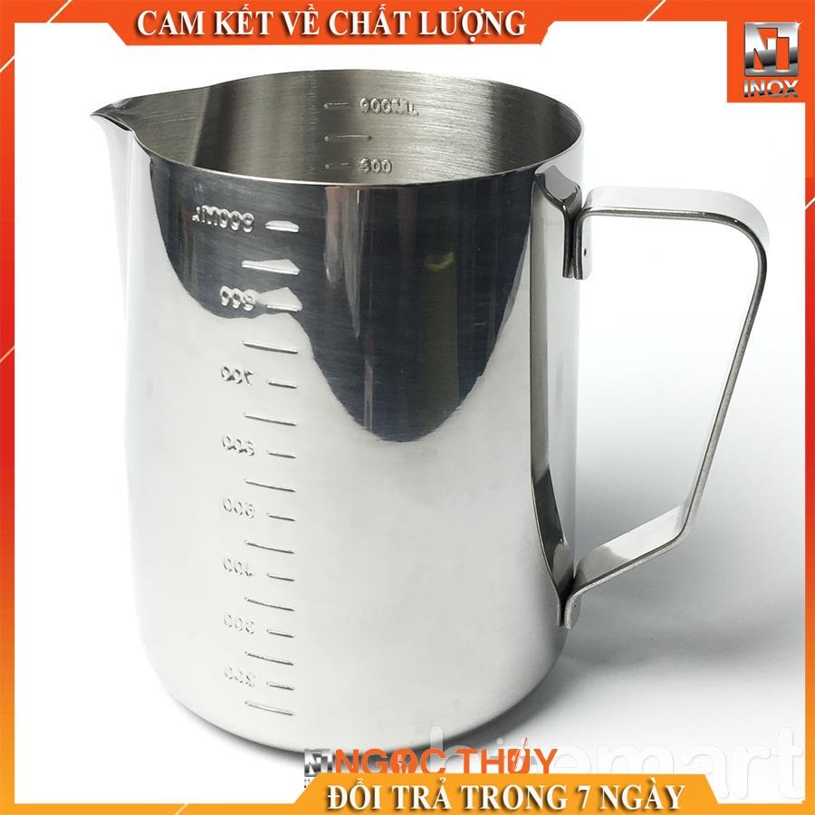 Ca sữa lường inox có chia vạch