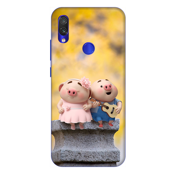 Ốp lưng dành cho điện thoại Xiaomi Redmi Note 7 hình Heo Con Hạnh Phúc - Hàng chính hãng