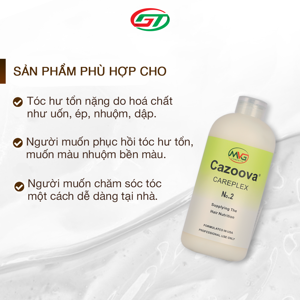 Dầu xả phục hồi tóc hư tổn, dưỡng tóc nhuộm Cazoova Careplex No.2 300ML &amp; 700ML
