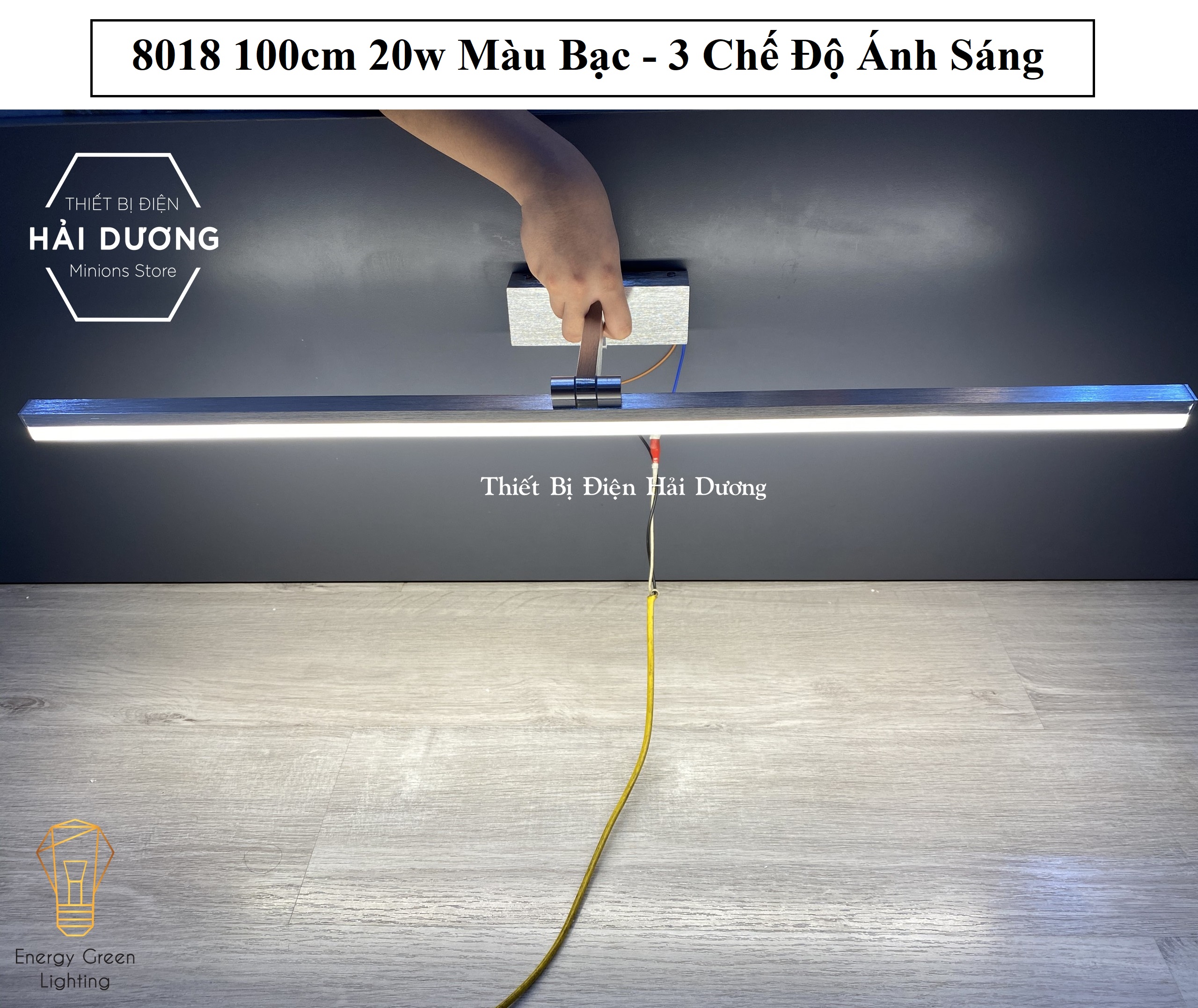 Đèn soi tranh - Đèn rọi gương Led Model 8018 100cm 20w 3 Chế Độ Ánh Sáng - Điều chỉnh được góc chiếu