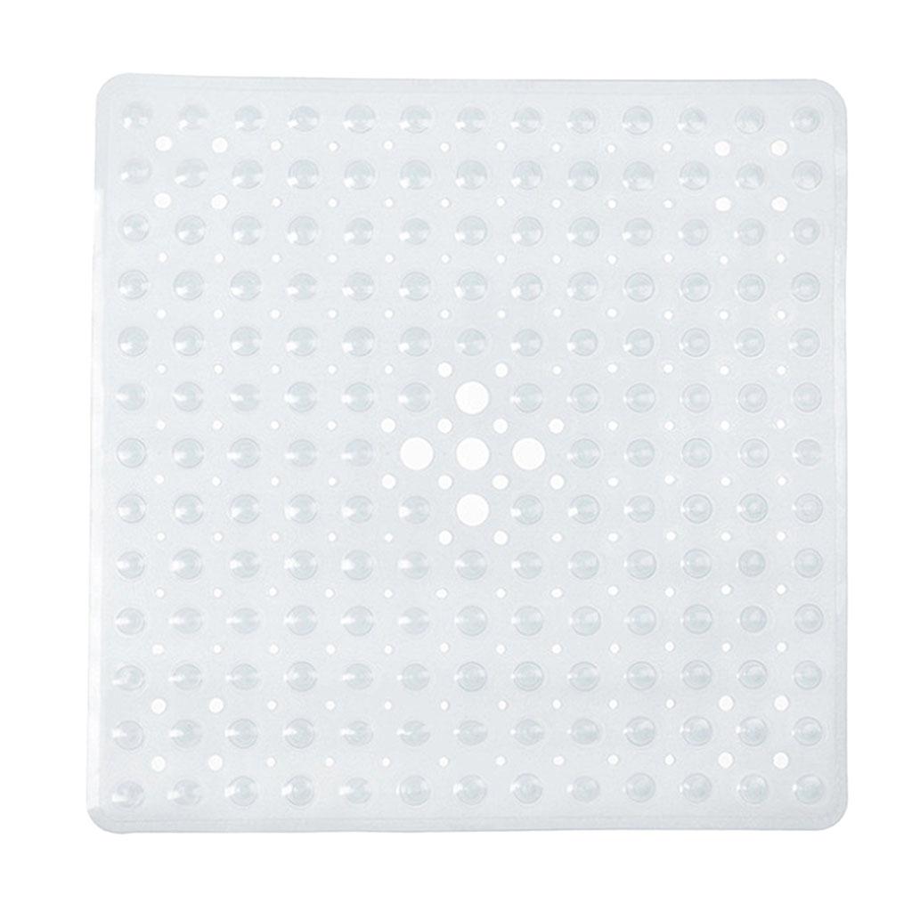 Non Slip Bath Tub and Shower Mat with Suction Cups 54x54cm Transparent